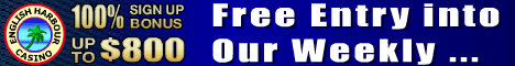 100% sign up bonus up to $800 at English Harbour Casino